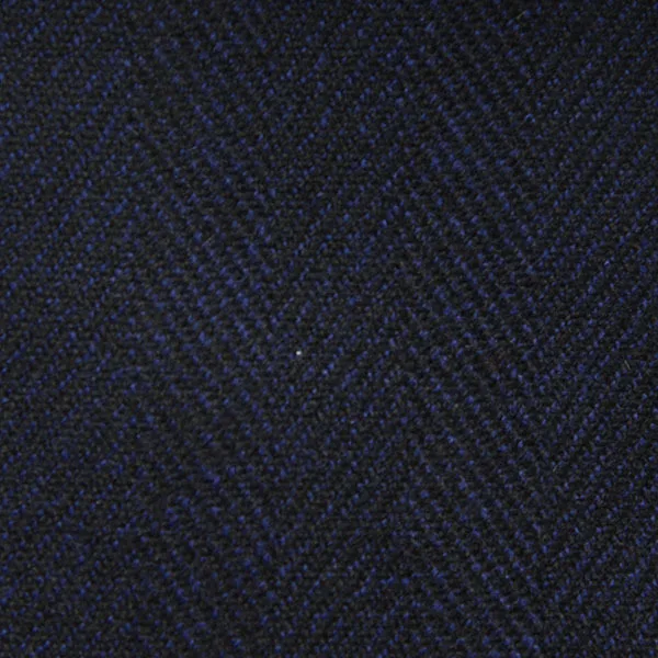 Royal Blue and Black Herringbone