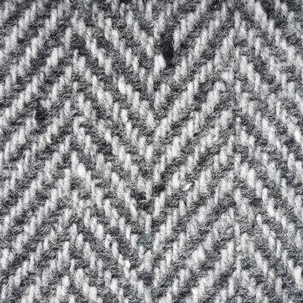 Grey and White Oversized Herringbone