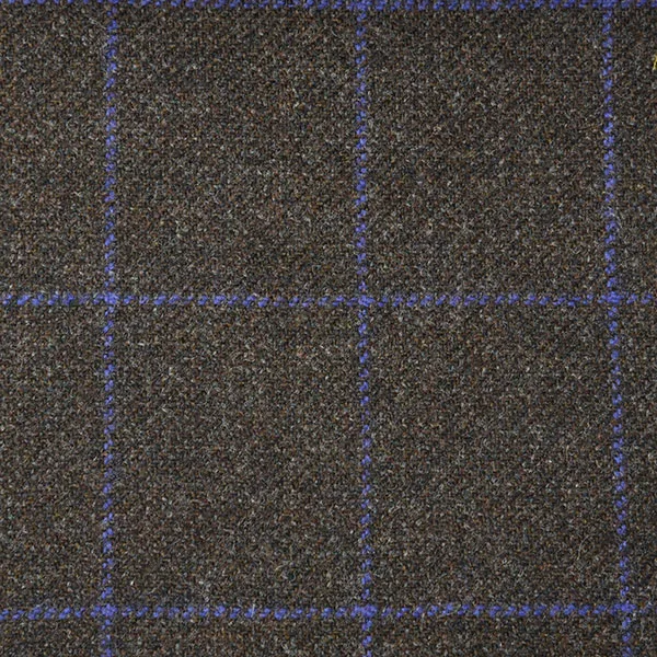 Dark Brown and Royal Bleu Windowpane