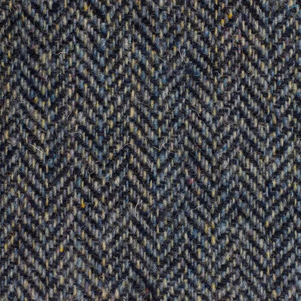 Blue and Tan Herringbone Harris Tweed