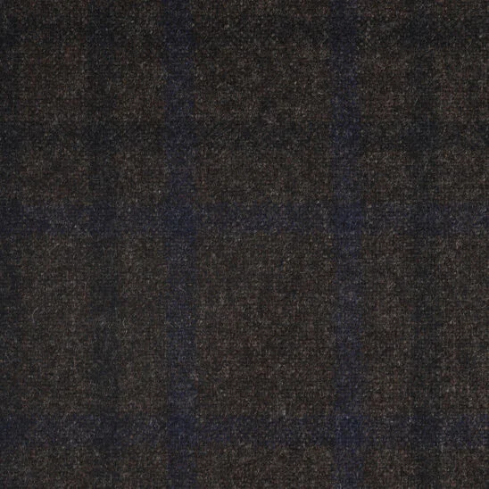 Dark Brown and Blue Check