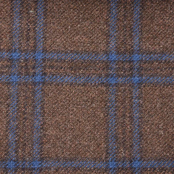 Rust Brown and Blue Box Checks