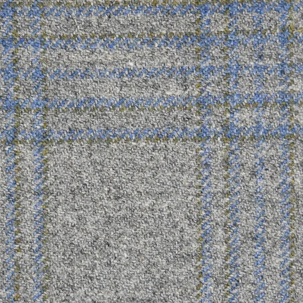 Gren and Blue Windowpane Check