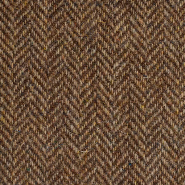 Warm Brown Herringbone Harris Tweed