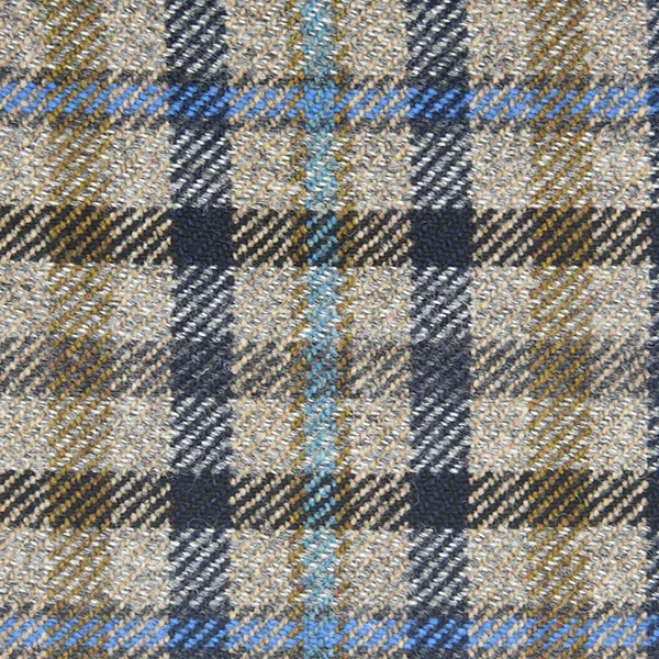 Cream and Navy Box Checks