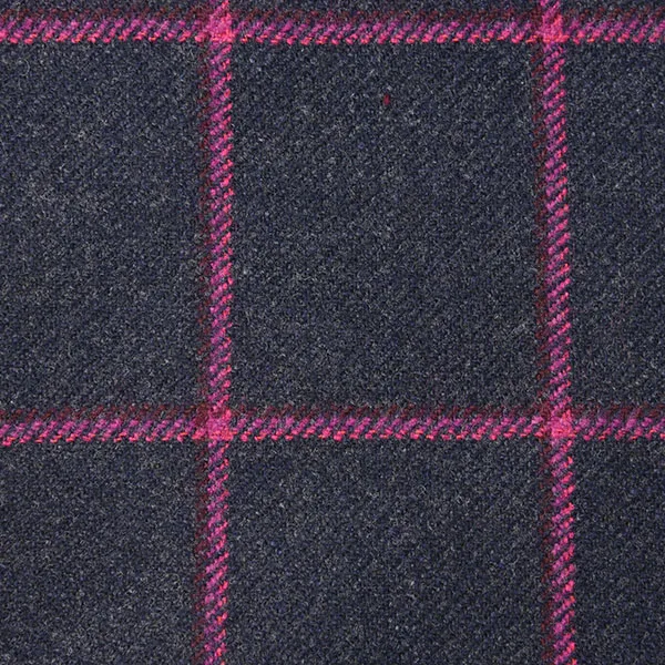 Navy and Rose Windpane Check