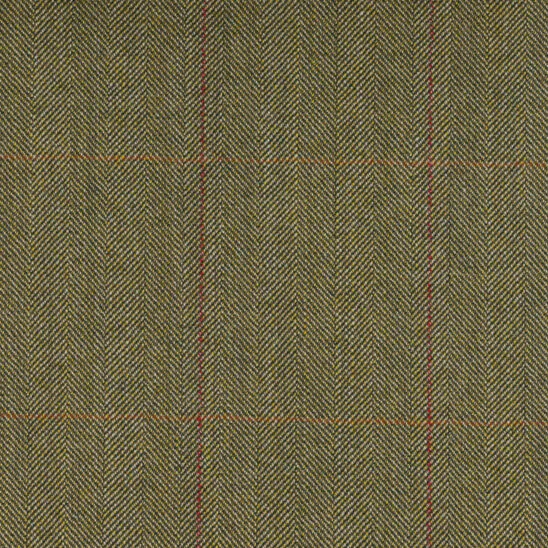 Brown, Red and Gold Windowpane Herringbone