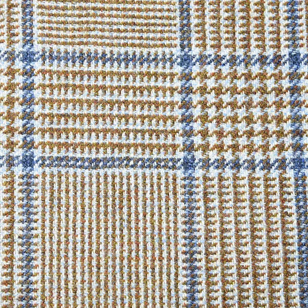 Brown and Blue POW Check Tweed