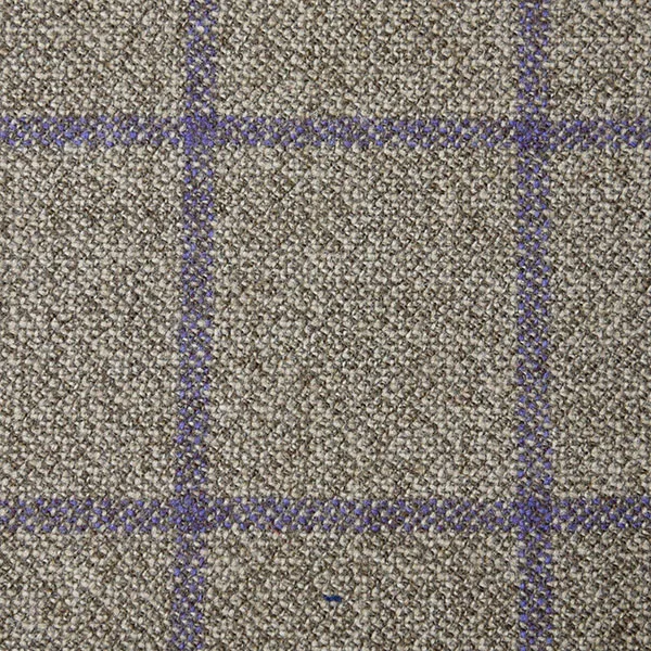 Tan and Windowpane Check Tweed