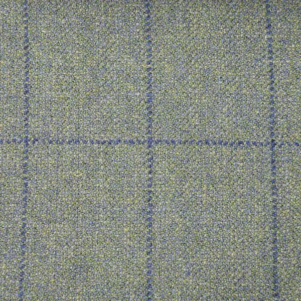 Grey and Blue Windowpane Check