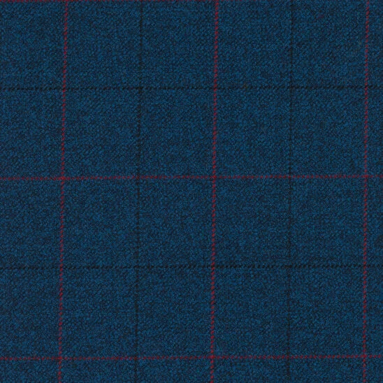 Galactic Blue, Red and Navy Windowpane