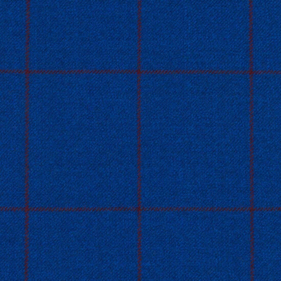 Royal blue and Red Windowpane