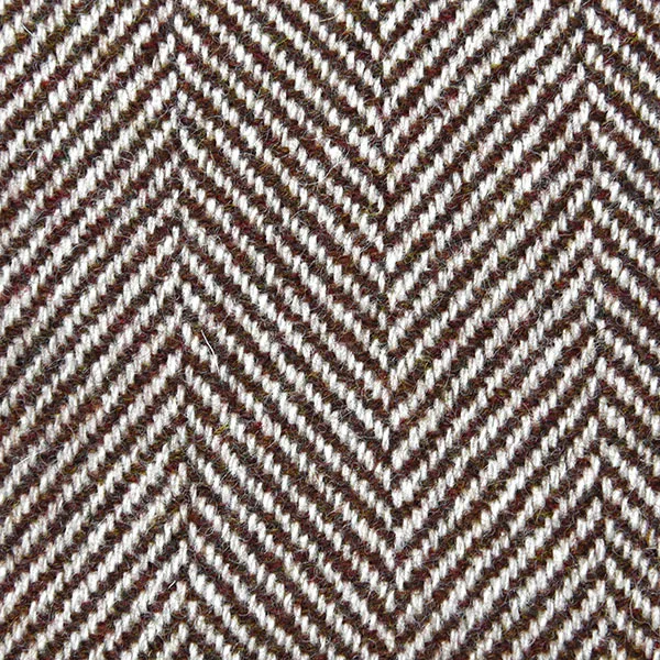 Brown and White Herringbone