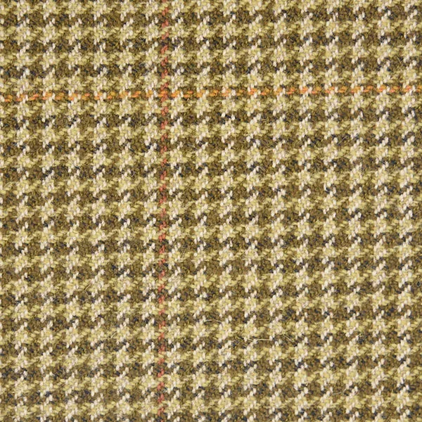 Green and cream Houndstooth Check