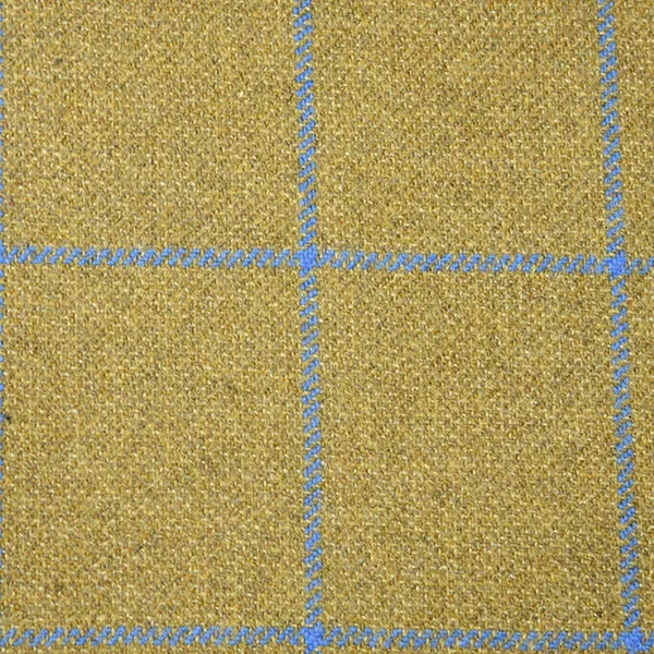 Olive Green and Light Blue Windowpane