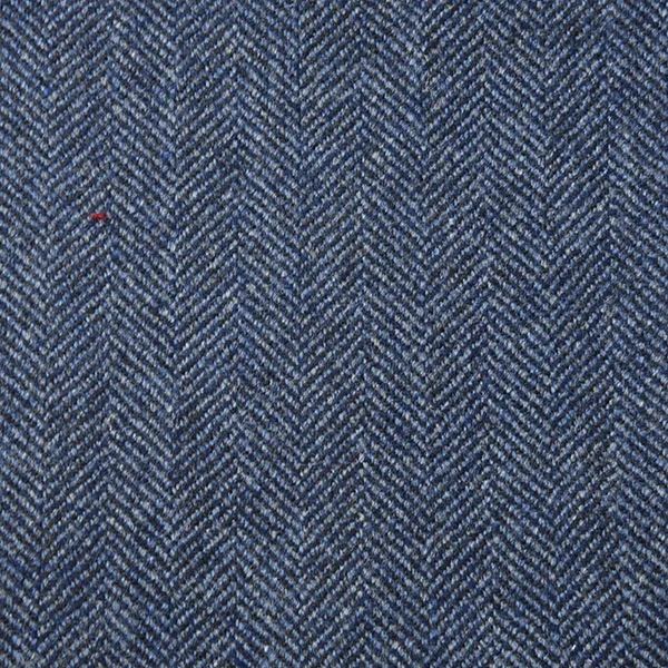 Blue Herringbone Tweed