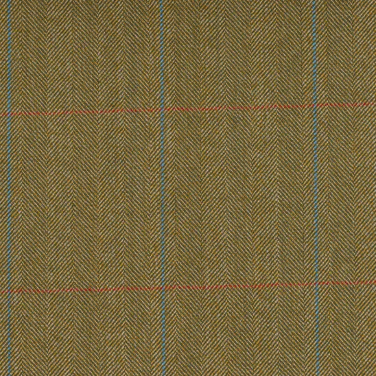 Oak, Blue and red Windowpane Herringbone