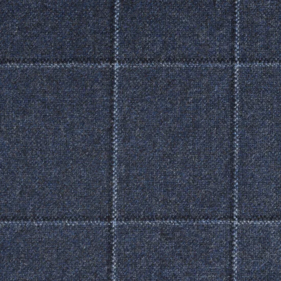 Blue and Light Blue Windowpane Check