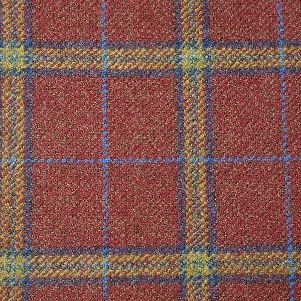 Rust and Green Box Check Tweed