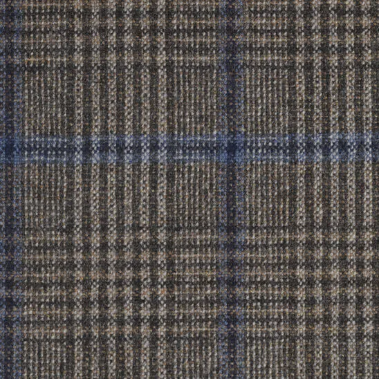 Tan, Brown, and Blue Glen Check