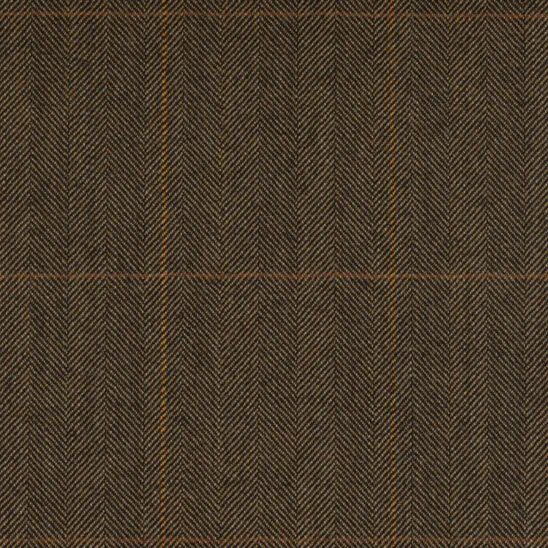 Bark Brown and yellow Windowpane Herringbone