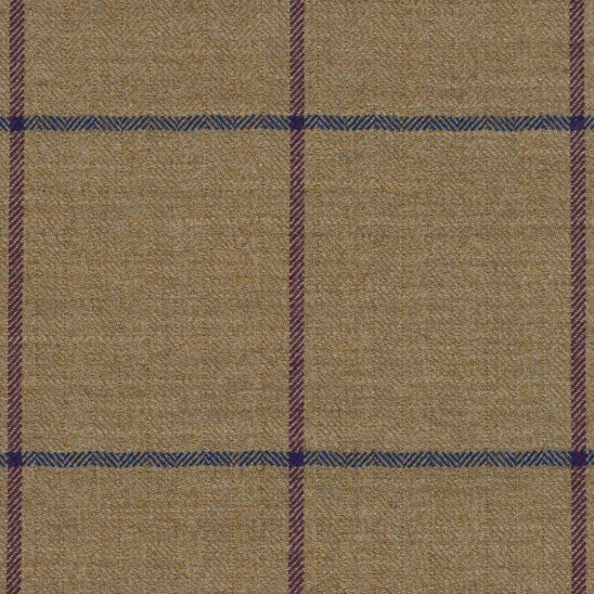 Tan and Burgundy Windowpane
