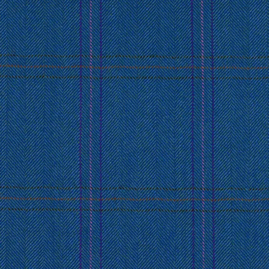 Mid Blue and Violet and Pink Overcheck Windowpane