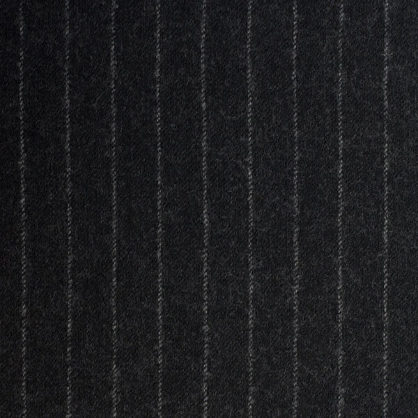 Charcoal Grey Chalkstripe Flannel