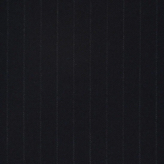 Dark Blue Chalkstripe Twill