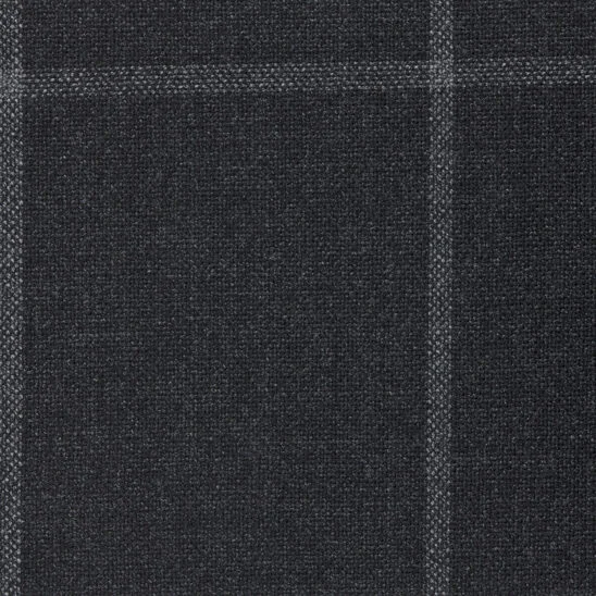 Dark Grey Heavy Windowpane High Twist