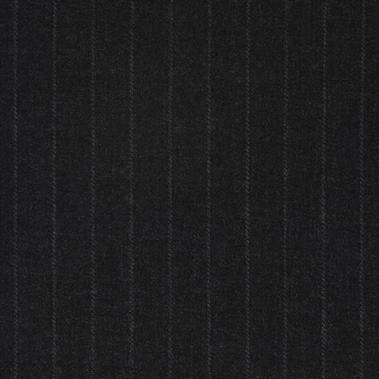 Charcoal Grey Shadowstripe Twill