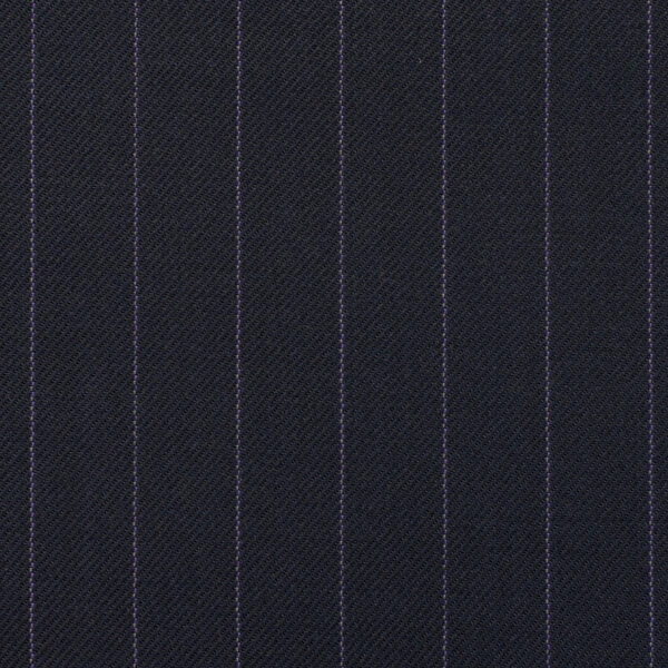 Navy and Purple Pinstripe Twill