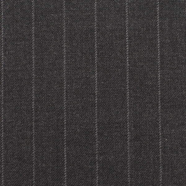 Mid Grey Chalkstripe Twill