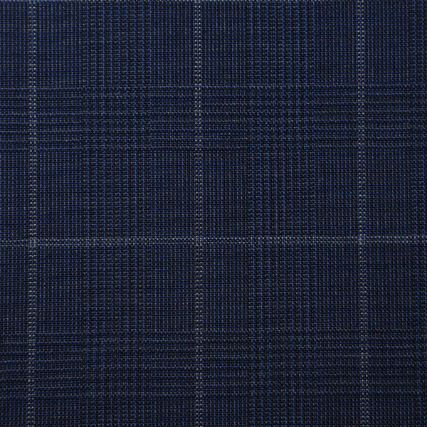 Power Blue and Light Grey Glen Check