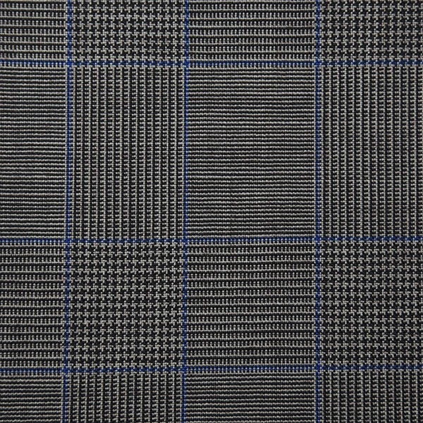 Grey and Power Blue Glen Check