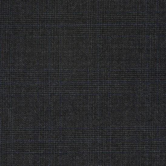 Dark Grey and Mid blue Glen Check