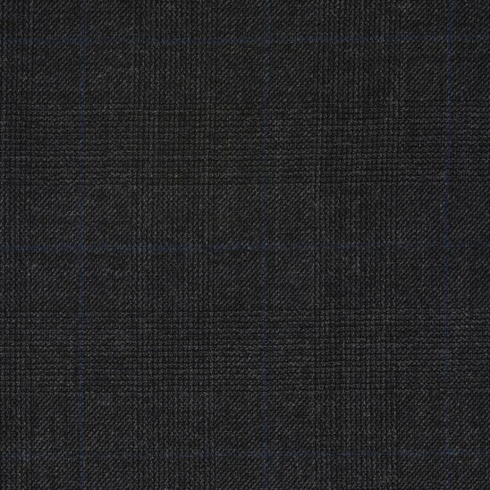 Medium Grey Glen Check with Blue Overcheck