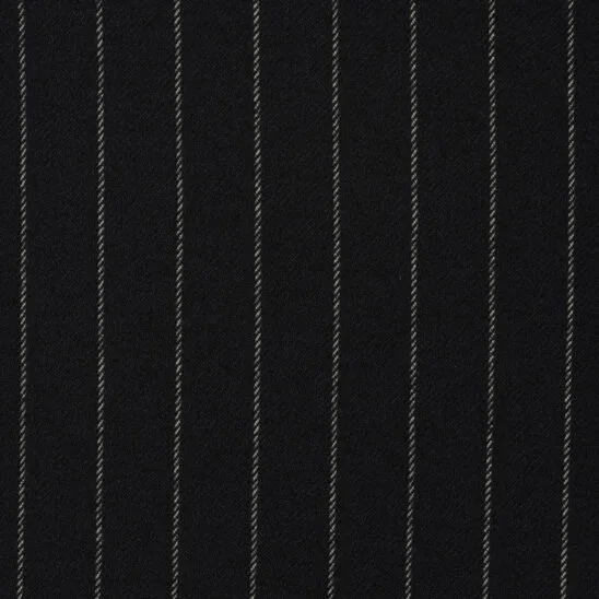 Navy Chalkstripe Twill