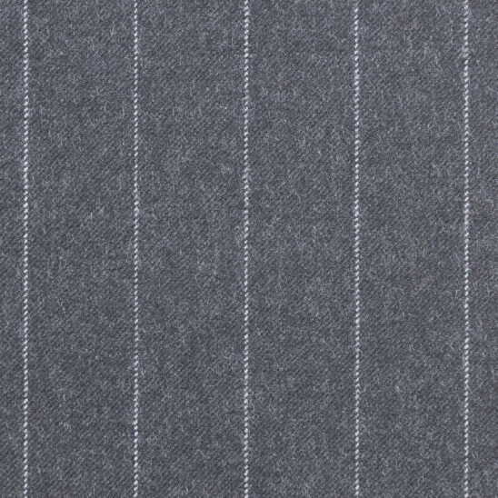 Charcoal Grey Twill Pinstripe