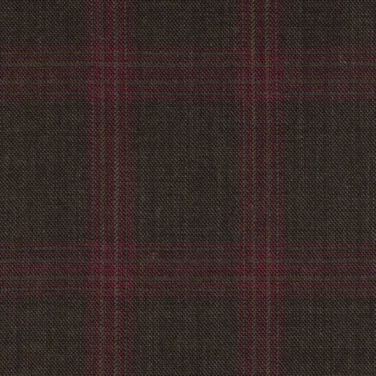 Brown and Red Windowpane Overcheck