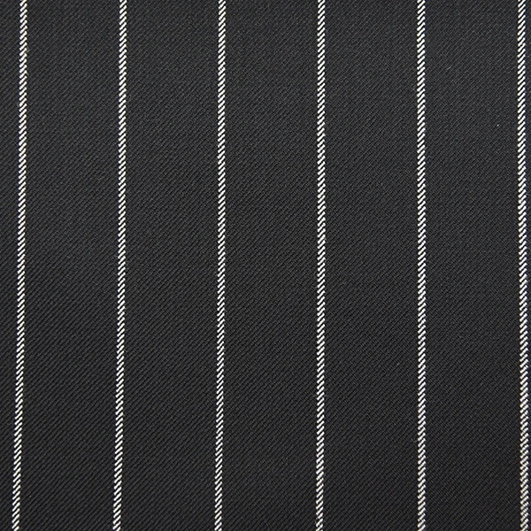 Black Twill Bold Pinstripe