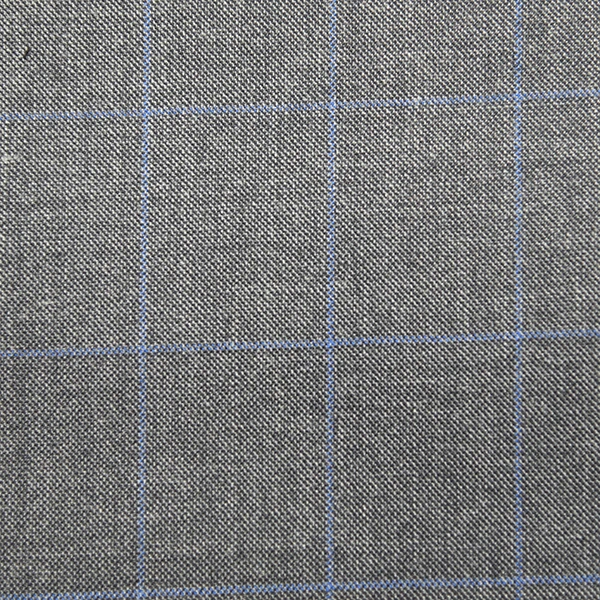Light Grey and Sky Blue Windowpane