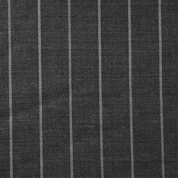 Medium Grey and White Pinstripe