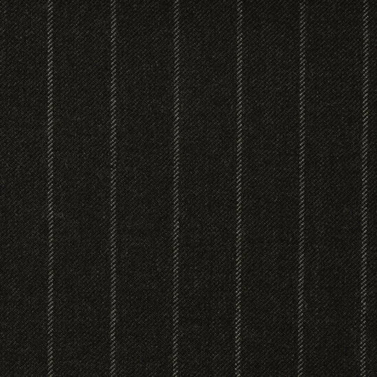 Charcoal Chalkstripe Twill Wide