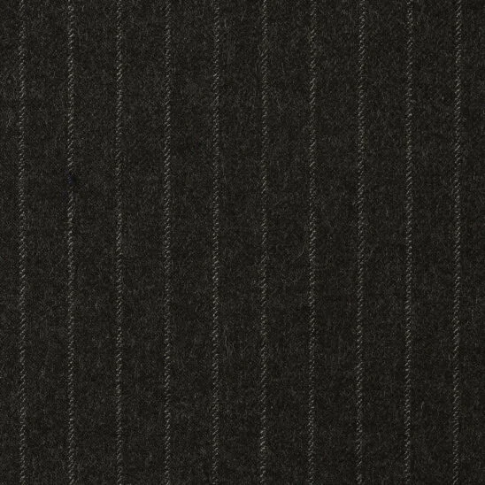 Charcoal Heavy Chalkstripe Twill