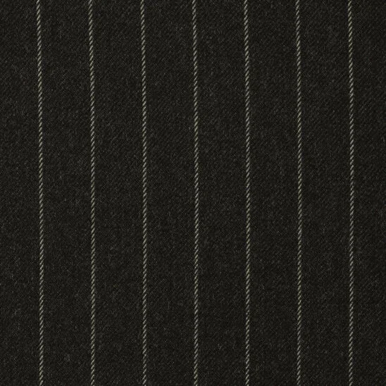 Charcoal Chalkstripe Twill