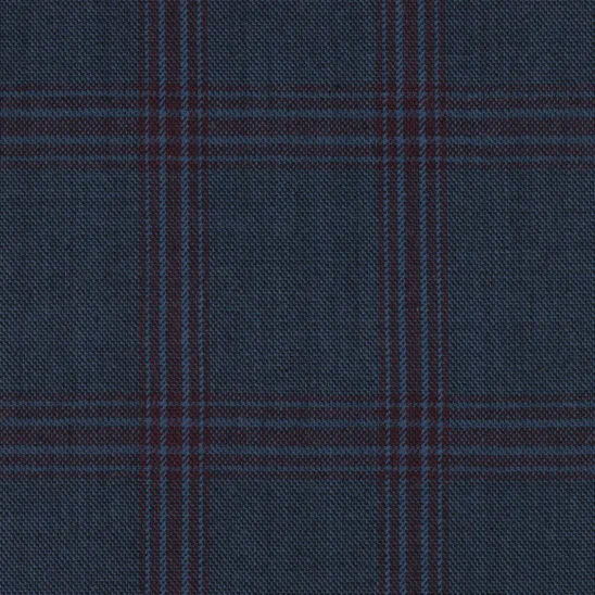 Blue and Garnet Red Overcheck