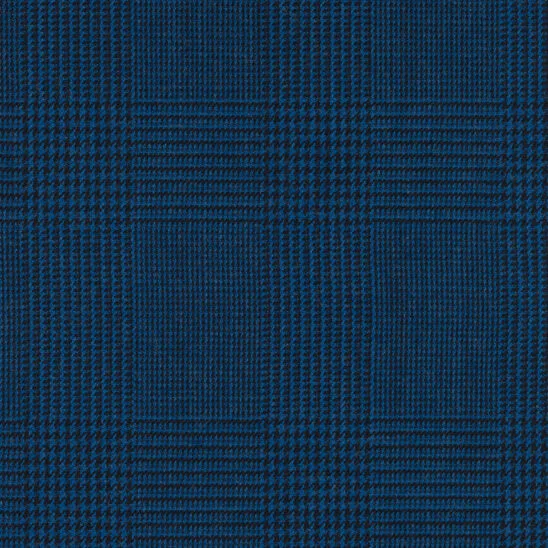 Ocean Blue and Black Glen Check
