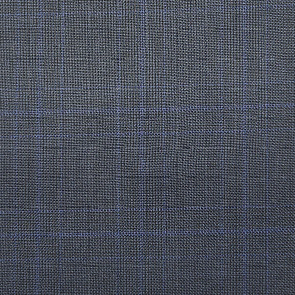 Grey and Blue Windowpane Check