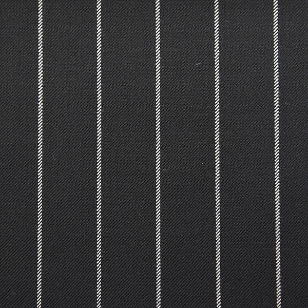 Black Twill and White Pinstripe